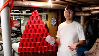 BUILDING A GIANT RED CUP PYRAMID | Billy Temple