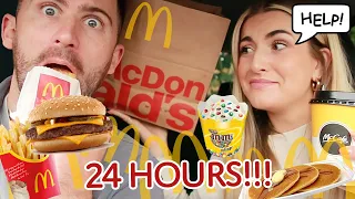 EATING ONLY MCDONALDS for 24 HOURS +  trying the NEW McPlant burger!