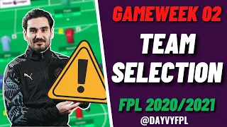 Gundogan Out?! My Gameweek 2 Team! FPL Fantasy Premier League 2021/2022!