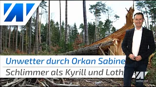 Orkan Sabine schlimmer als Kyrill und Lothar? Unwetter dauert lange an und legt Deutschland lahm!