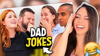 Dad Jokes | Sam x Akila vs Andrew x Chloe - Don't laugh Challenge 😂 #10 | Bunnymon REACTS