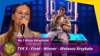 The Voice Kids 5 - Finał - No.1 Alicja Górzyńska. Wygrywa Mateusz Krzykała.