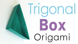 Easy Origami Triangular Paper Box - Origami Kawaii〔#095〕