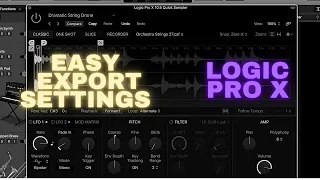 How to Final Export  Your Stereo Mix Bounce in Logic Pro X