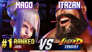 SF6 ▰ MAGO (#1 Ranked Juri) vs ITAZAN (Zangief) ▰ Street Fighter League