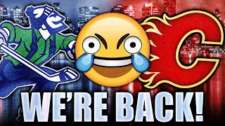 THE CANUCKS ARE BACK!!! & THEY GOT SMOKED… (Vancouver VS Calgary Flames, NHL Pre-Season 2023) Hockey