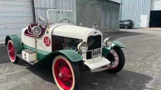 1929 Ford Model A Speedster Boatail Walk Around and Start