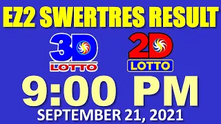 9pm EZ2 Swertres Result September 21, 2021 (2D Lotto, 3D Lotto Result Today)