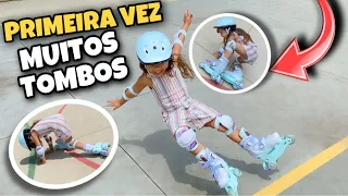 FUI ANDAR DE PATINS PELA PRIMEIRA VEZ * Olha no que deu *