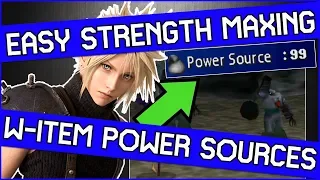 How to max Strength stat FAST in Final Fantasy 7 using W-Item glitch for easy Power Sources!