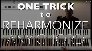 One Simple Trick to Reharmonize and Spice up ANY Chord (Progression) + bonus trick. Piano Tutorial