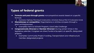 Federal Grants 101 Webinar - March 3, 2022