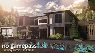No Gamepass Modern Home | Roblox | Bloxburg House build | Speedbuild