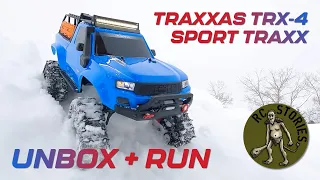Unboxxing and First Run - RC Stories - Traxxas TRX-4 Sport Traxx - Snow Crawl