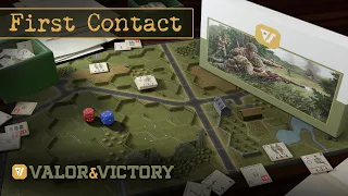 [FR] Valor & Victory - First Contact - Hexagones et jets de dés dans le bocage normand