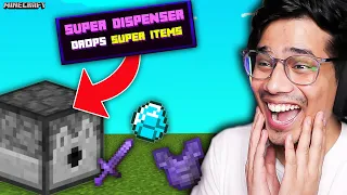 Minecraft, But Dispenser Drops SUPER OP Items !!!