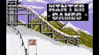 Winter Games 1-8 players sports game WITH POKES! Commodore 64