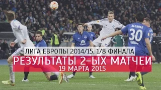 Результаты 2-ых матчей 1/8 Лиги Европы 2014/15 (19 марта 2015) +топ голов!