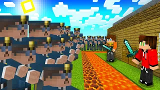 TAJNA BAZA z SmileSlow vs 1000 POLICJANTÓW w Minecraft!