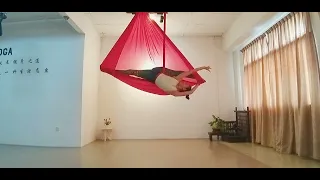 Aerial yoga aerial dance  空中瑜伽 空瑜舞韵 背叉篇 倒挂花式变化