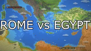 Rome vs Egypt. 10 hours battle! - WorldBox Timelapse