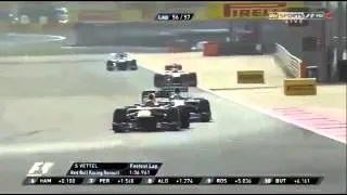 F1 Bahrain Grand Prix 2013 - Hard Battle Between Hamilton and Webber - 3