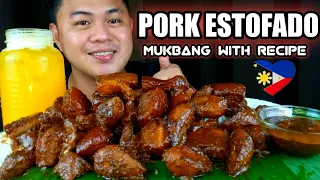 PORK ESTOFADO| COOKING & MUKBANG| MUKBANG PHILIPPINES| collaboration w/ @eatsLENY