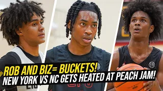 Rob Dillingham, Aden Holloway And Team CP3 GET BUCKETS! NEW YORK vs NC GETS HEATED at PEACH JAM! 🤯🔥