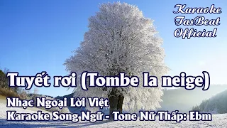 Karaoke Song Ngữ Tuyết Rơi Tone Nữ Thấp | TAS BEAT