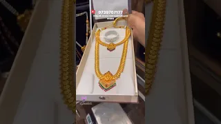 👌45gms full set gold short & long necklace 🪙 #goldjewellerydesigns #viralvideo #share #subscribe