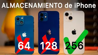 64 vs 128 vs 256 gigas para iPhone: CUÁL almacenamiento ELEGIR?