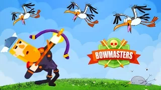 Bowmasters ОХОТА НА ПТИЦ Безумная мультяшная игра БИТВА МУЛЬТ ГЕРОЕВ