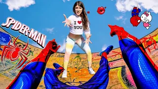TOP 3 Spider-Man Parkour POV VS Fitness Girls| Spider-Man in Real Life