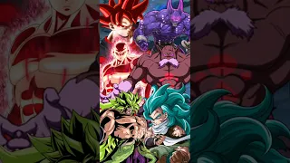 Who is strongest | Evil Goku Jiren Broly VS Beerus Full Power Toppo Granola #shorts #dbs #anime #vs