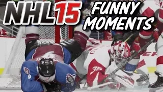 NHL 15 Funny Glitches & Hits #1 (Xbox One)