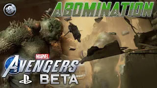 Marvel's Avengers BETA - The Hulk vs Abomination! (PS4 PRO 4K) (No Commentary)