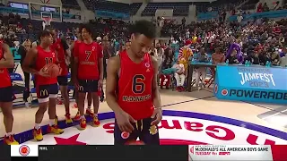 Bronny James at the McDonald's All-american game