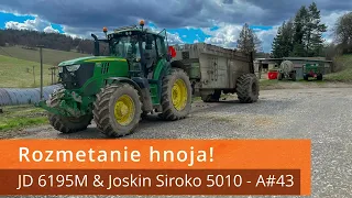 Rozmetanie hnoja so staršou 195!  - John Deere 6195M & Joskin Siroko 5010 - Agrovlog#43