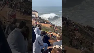 Uma das maiores ondulações da história da Nazaré! 🏆         #Surf #NazareSurf #OndasEmNazare