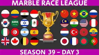 Marble Race League Season 39 DAY 3 Marble Race in Algodoo