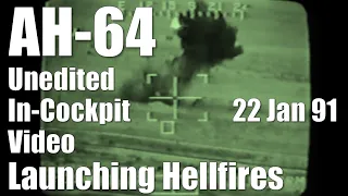 AH-64 ● 1-101st Launching Hellfires Desert Storm ● Jan 22, 1991 ● Apache Helicopter