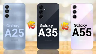 Samsung Galaxy A25 5G Vs Samsung Galaxy A35 5G Vs Samsung Galaxy A55 5G