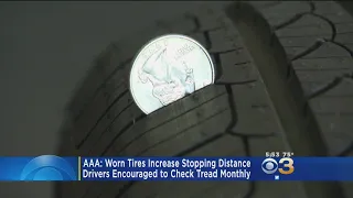 AAA Warns That Worn Tires Increase Stopping Distance