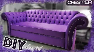 Изготовление дивана Chesterfield своими руками ЧАСТЬ 2 DIY Making your own Chesterfield sofa PART 2