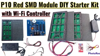 P10 Red SMD Module with Wi-Fi Controller || P10 Red DIY Starter Kit || P10 Display