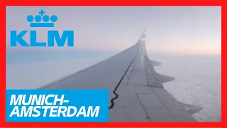 Super early KLM flight! Munich to Amsterdam - Boeing 737-800 FLIGHT REVIEW
