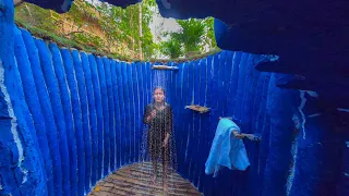 Girl Living Off The Grid, Build Luxury Underground  Off Grid Shower Room