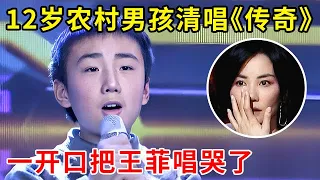 12岁农村小男孩天籁之声!清唱《传奇》王菲都听哭了,这也太牛了【家有小明星】