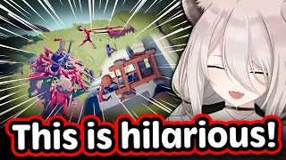 Botan Can't Stop Laughing While Playing TABS - Totally Accurate Battle Simulator 【ENG Sub Hololive】