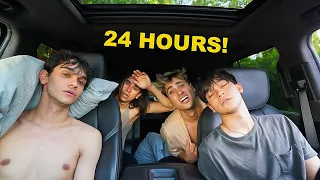 Living Inside A Car For 24 Hours Challenge | Lucas and Marcus